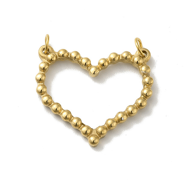 

PandaHall Vacuum Plating 304 Stainless Steel Connector Charms, Heart Outline Links, with Jump Rings, Golden, 22x20x2mm, Hole: 3mm 304...