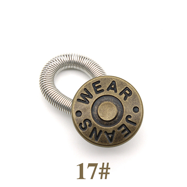 

PandaHall Alloy Jeans Buttons, with Spring, Garment Accessories, Flat Round with Word Jeans Wear, Cadmium Free & Lead Free, Antique Bronze...