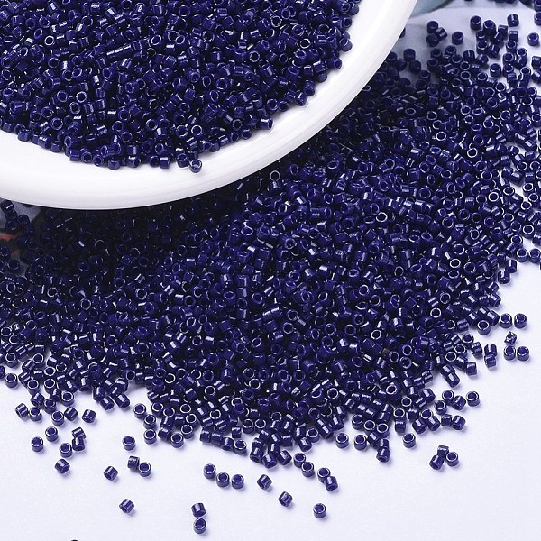 

PandaHall MIYUKI Delica Beads, Cylinder, Japanese Seed Beads, 11/0, (DB2144) Opaque Dyed Cobalt, 1.3x1.6mm, Hole: 0.8mm, about 2000pcs/10g..., Blue