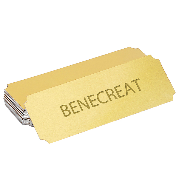 

PandaHall BENECREAT 50Pcs Aluminium Sheet, Blank Name Plates, for Laser Engraving, Sublimation, Rectangle, Golden, 75x25x0.4mm, 50pcs/box...