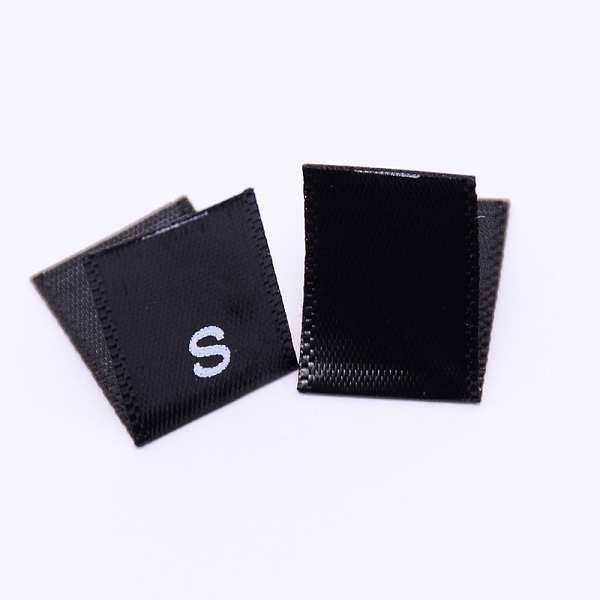 

PandaHall Kid's Size Label, Woven Crafting Craft Cotton Labels, for Clothing Sewing, S, Black, 35x13x0.1mm, about 200pcs/bag Cotton Black
