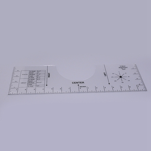 

PandaHall Transparent Acrylic Alignment T-Shirt Ruler, Ruler Guide, for Applying Vinyl and Sublimation Designs On Shirts, Clear, 13x41x0.2cm...