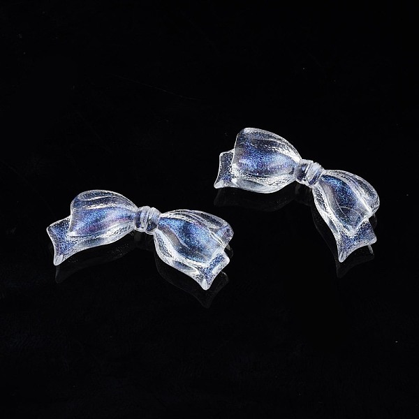 

PandaHall Transparent Acrylic Beads, Glitter Powder, Bowknot, Clear, 14x30x6mm, Hole: 1mm, about 375pcs/500g Acrylic Bowknot Clear