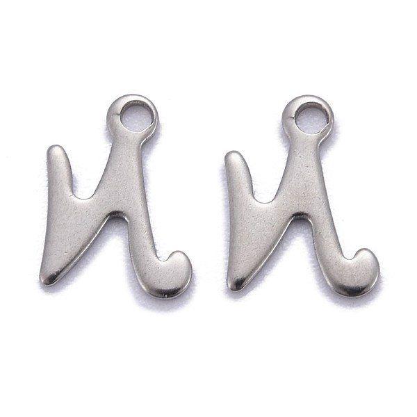 

PandaHall 304 Stainless Steel Pendants, Alphabet, Stainless Steel Color, Letter.N, 11x8x1mm, Hole: 1.5mm 304 Stainless Steel Letter N