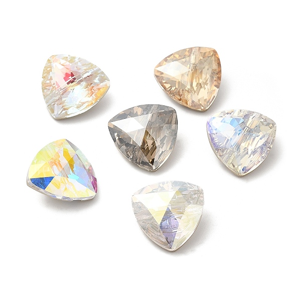 

PandaHall K5 Glass Rhinestone Buttons, Back Plated, Faceted, Tirangle, Mixed Color, 17x17x8.5mm, Hole: 1.2mm Glass Rhinestone Triangle..., Multicolor