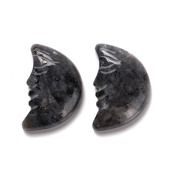 

PandaHall Natural Larvikite Cabochons, Moon, 35x22.5x7mm Larvikite Moon