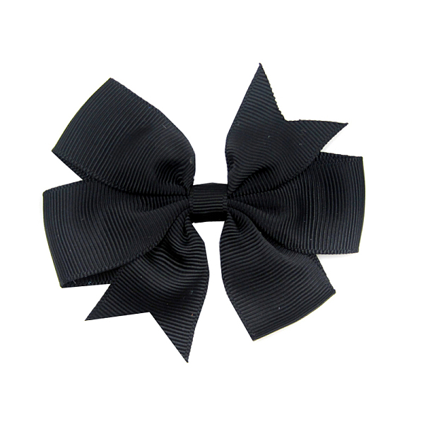 

PandaHall Grosgrain Bowknot Alligator Hair Clips, with Iron Alligator Clips, Platinum, Black, 80mm Cloth Black