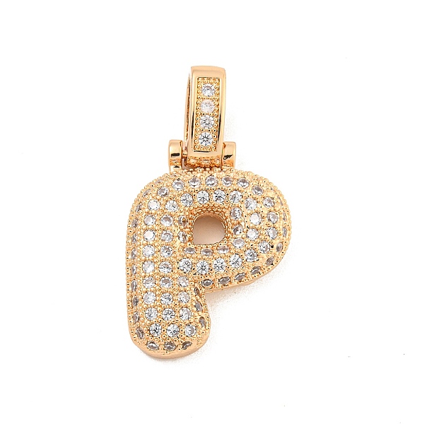 Pendenti in zirconi cubici trasparenti in micro pavè di ottone