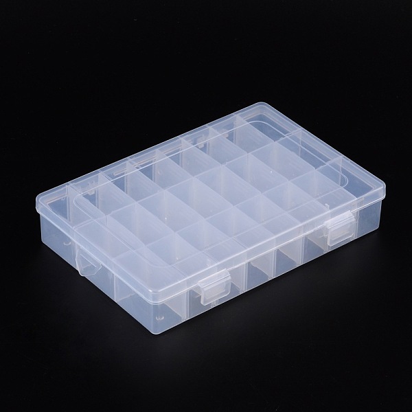 

PandaHall Plastic Bead Storage Containers, Adjustable Dividers Box, Clear, 20x14x3.7cm Plastic Rectangle Clear