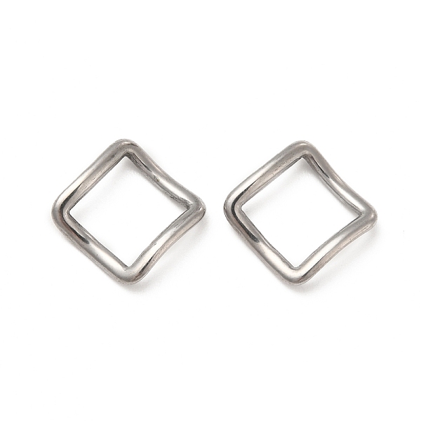 

PandaHall 304 Stainless Steel Linking Rings, Twisted Square, Stainless Steel Color, 15.5x15.5x2mm, Inner Diameter: 11.5x11.5mm 303 Stainless...