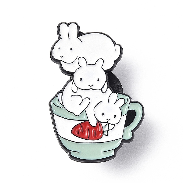 

PandaHall Cartoon Enamel Pin, Electrophoresis Black Alloy Cute Animal Badge for Backpack Cloth, Rabbit Pattern, 30.5x20.4x1.4mm Alloy+Enamel...
