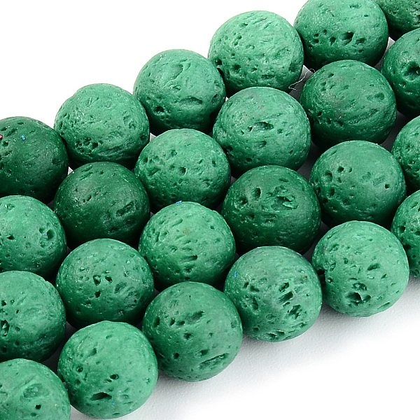 Brins de perles de pierre de lave synthétique