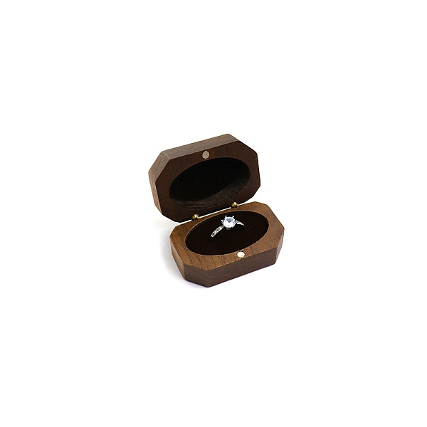 

PandaHall Wood Ring Storage Box, Ring Magnetic Gift Case with Velvet Inside, Rectangle, Coffee, 6x4cm Wood Rectangle Brown