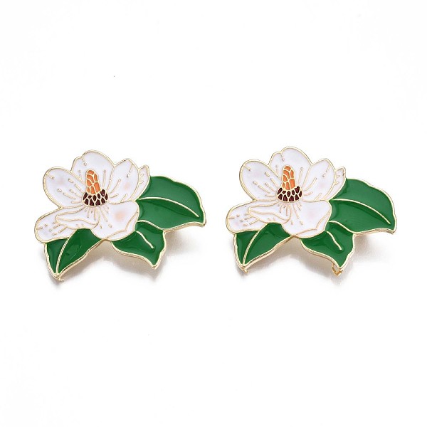 

PandaHall Flower Enamel Pin, Alloy Brooch for Backpack Clothes, Nickel Free & Lead Free, Light Golden, Colorful, 30x39mm Alloy+Enamel