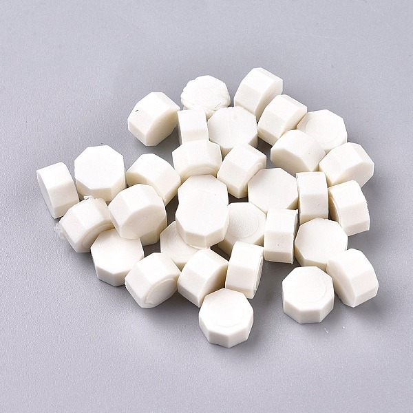 

PandaHall Sealing Wax Particles, for Retro Seal Stamp, Octagon, White, 9mm, about 1500pcs/500g Wax White