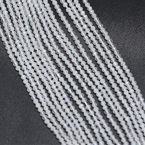 PandaHall Natural Labradorite Bead Strands, Faceted, Round, White, 2mm, Hole: 0.5mm, about 170~180pcs/strand, 12.9 inch~13.3 inch(330~340mm)...