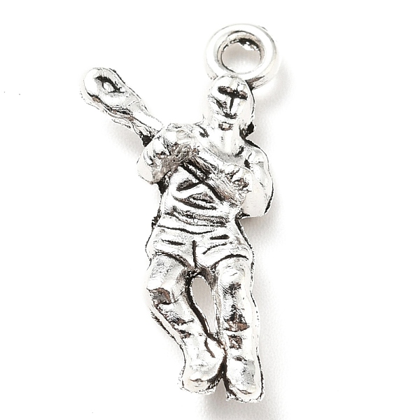 

PandaHall Tibetan Style Alloy Pendants, Hockey Player, Antique Silver, 23x11x4mm, Hole: 1.8mm Alloy Human