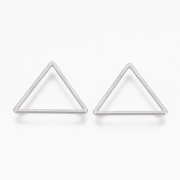 

PandaHall 304 Stainless Steel Linking Ring, Triangle, Stainless Steel Color, 20x22.5x0.8mm 304 Stainless Steel Triangle