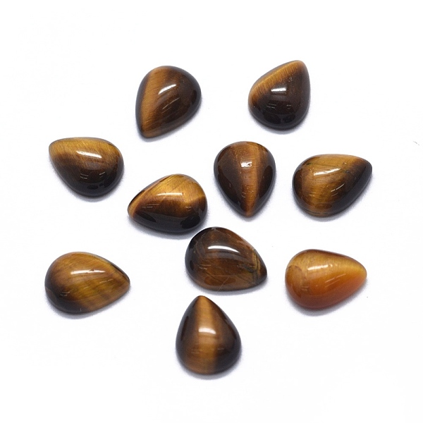 

PandaHall Natural Tiger Eye Cabochons, teardrop, 8x6x3mm Tiger Eye Teardrop