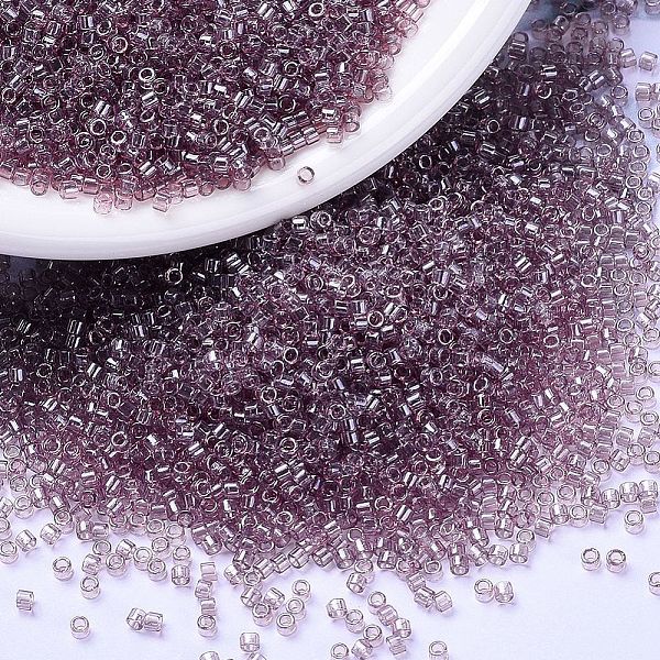 

PandaHall MIYUKI Delica Beads, Cylinder, Japanese Seed Beads, 11/0, (DB1893) Transparent Smoky Amethyst Luster, 1.3x1.6mm, Hole: 0.8mm..., Purple