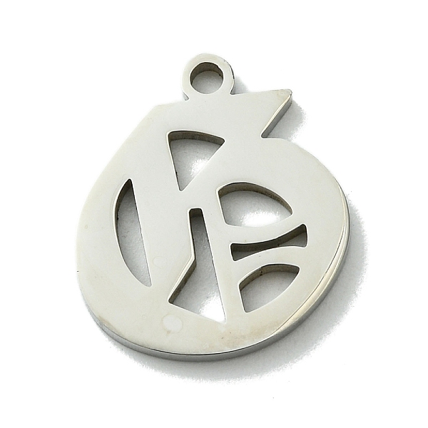 

PandaHall 201 Stainless Steel Pendants, Stainless Steel Color, Old Initial Letters Charms, Letter G, 19x17x1.6mm, Hole: 1.8mm 201 Stainless...