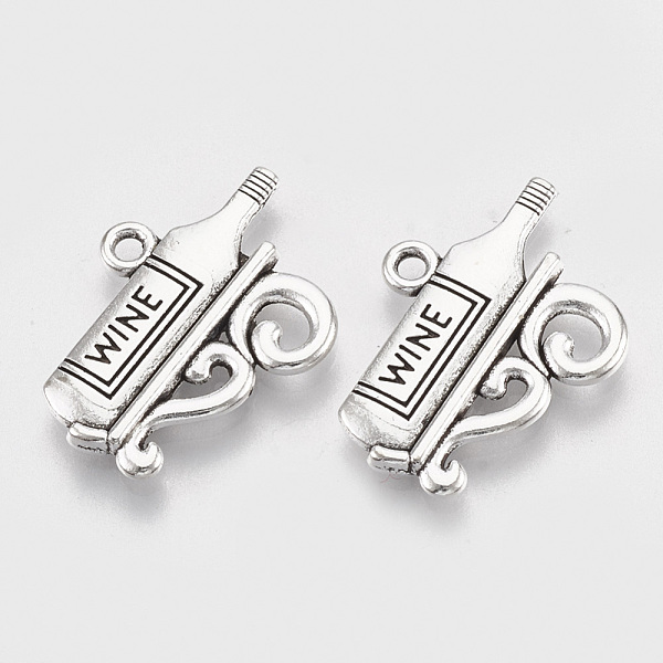 

PandaHall Tibetan Style Alloy Pendants, Wine, Lead Free & Cadmium Free, Antique Silver, 16.5x22x2mm, Hole: 1.6mm, about 285pcs/500g Alloy...