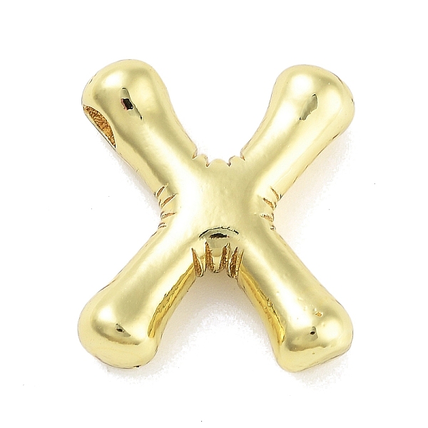 

PandaHall Rack Plating Brass Pendants, Long-Lasting Plated, Real 18K Gold Plated, Letter X, 20.5x17.5x5mm, hole: 2.5mm Brass Letter X