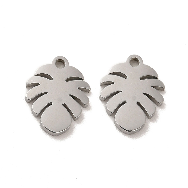 

PandaHall 304 Stainless Steel Charms, Monstera Leaf, Stainless Steel Color, 12x9.5x1.4mm, Hole: 1.4mm 304 Stainless Steel Leaf