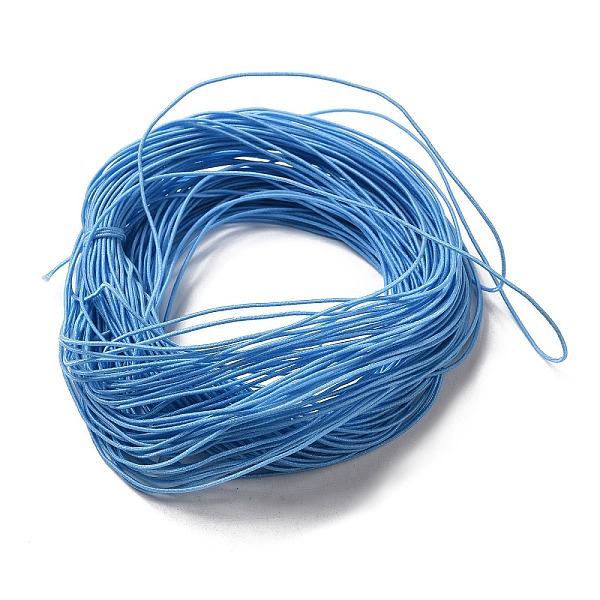 

PandaHall Core Spun Elastic Cord, for DIY Jewelry Making, Sky Blue, 1mm, about 22m/bundle Elastic Fibre Round Blue