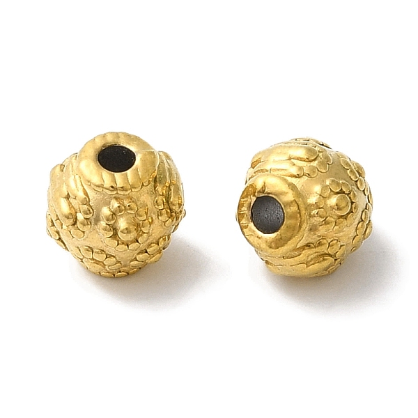 

PandaHall 304 Stainless Steel Beads, Round, Golden, 7x6mm, Hole: 1.6mm 304 Stainless Steel Round