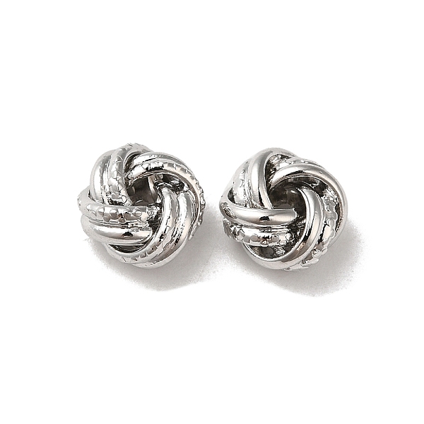 

PandaHall Brass Beads, Knot Twist, Platinum, 8x5mm, Hole: 1.6mm Brass Twist