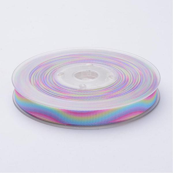 

PandaHall Polyester Grosgrain Ribbons, Printed, Colorful, 3/8 inch(9mm), about 100yards/roll(91.4m/roll) Polyester Others