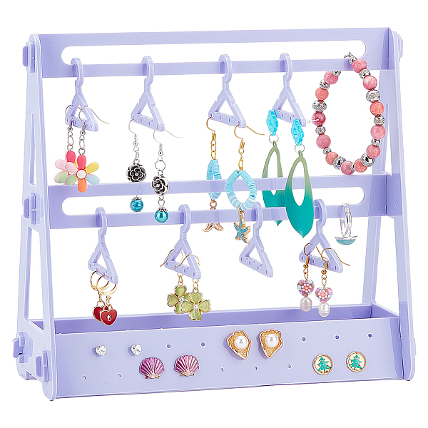 

PandaHall PH Acrylic Earring Holder, Mini Hanger Rack Jewelry Display Earring Organizer Dangle Earring Hanging Acrylic Ear Studs Display..., Purple