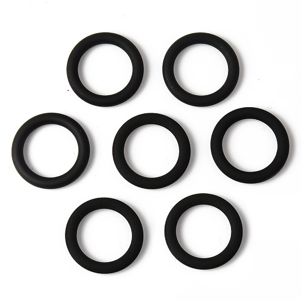 

PandaHall Rubberized Style Acrylic Linking Rings, Ring, Black, 24x3.5mm, Inner Diameter: 17mm Acrylic Ring Black
