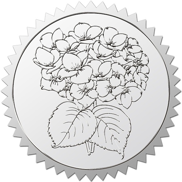 

PandaHall Custom Round Silver Foil Embossed Picture Stickers, Self Adhesive Award Certificate Seals, Metallic Stamp Seal Stickers, Flower...