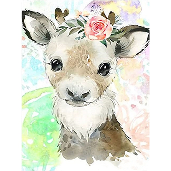 

PandaHall Animal DIY Diamond Painting Kits, Including Resin Rhinestones Bag, Diamond Sticky Pen, Tray Plate and Glue Clay, Deer, 400x300mm...
