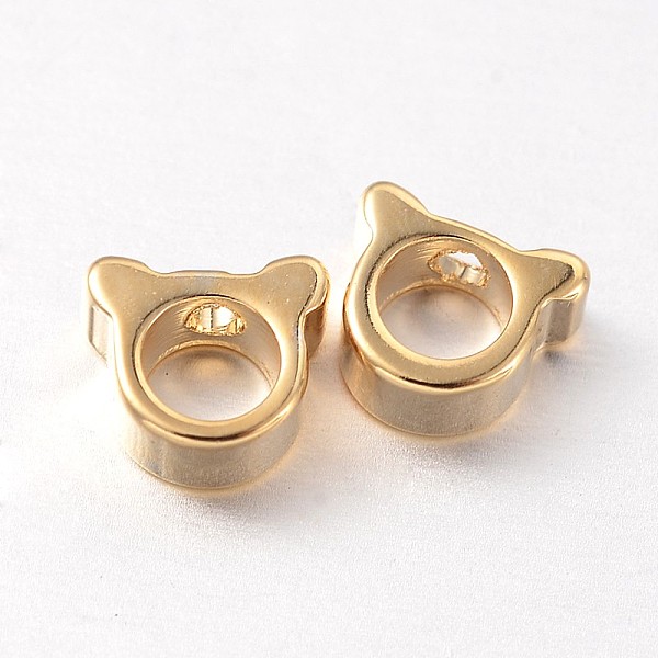 

PandaHall Brass Pendants, Mouse Head Charms, Real 18K Gold Plated, 5x6x2.5mm, Hole: 1mm, 3mm Inner Diameter Brass Mouse