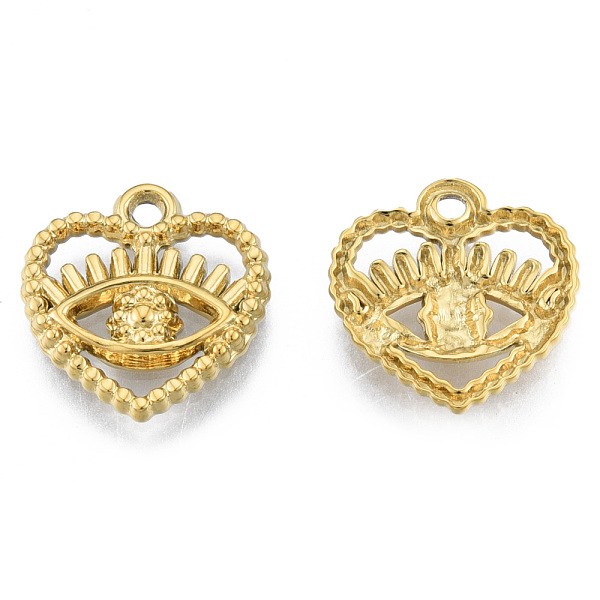 

PandaHall Ion Plating(IP) 304 Stainless Steel Pendants, Heart with Eye, Real 18K Gold Plated, 16.5x15.5x2mm, Hole: 1.6mm 304 Stainless Steel...