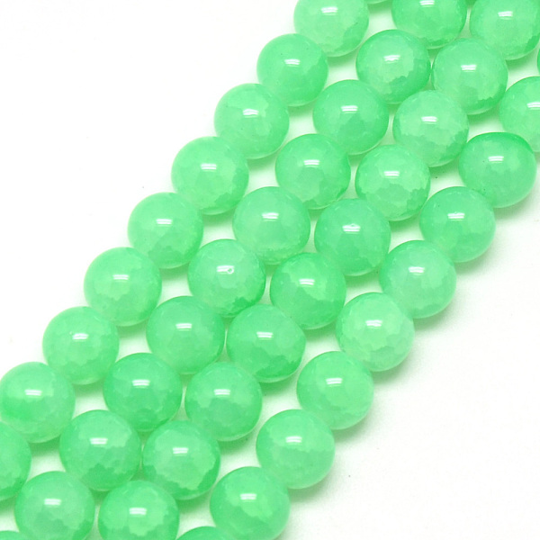 

PandaHall Baking Painted Crackle Glass Bead Strands, Round, Aquamarine, 4mm, Hole: 1.1~1.3mm, about 200pcs/strand, 31.4 inch Glass Round..., Green