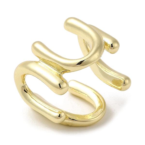 

PandaHall Brass Open Cuff Rings, Arch Wide Band Ring for Women, Real 18K Gold Plated, 19mm, Inner Diameter: 17mm Brass Arch