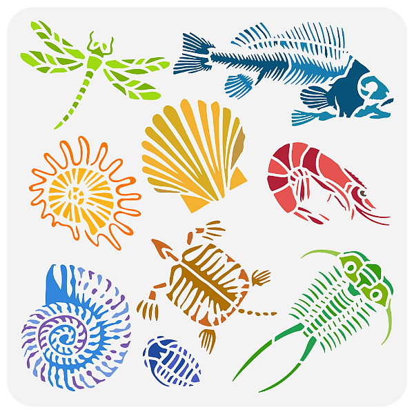 

PandaHall PET Hollow Out Drawing Painting Stencils, for DIY Scrapbook, Photo Album, Other Animal, 30x30cm Plastic Other Animal