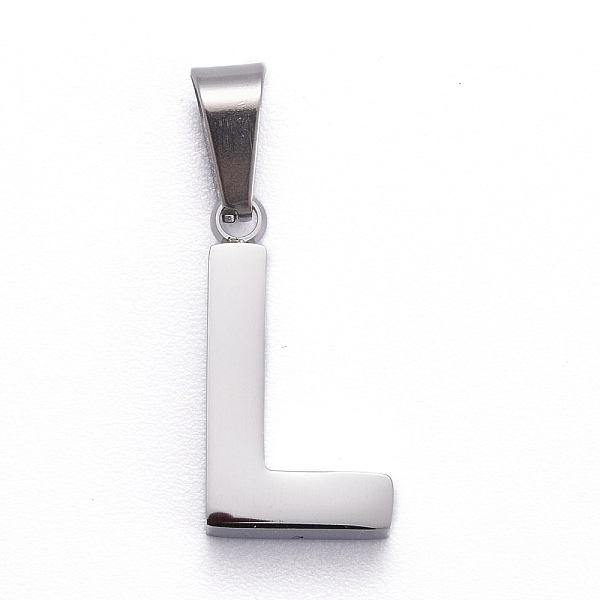 

PandaHall 304 Stainless Steel Letter Pendants, Manual Polishing, Alphabet, Stainless Steel Color, Letter.L, 18.5x10x3.5mm, Hole: 6.5x3.5mm...