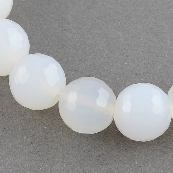 

PandaHall Dyed Natural Multi-Color Agate Beads Strands, Faceted Round, White, 6mm, Hole: 1mm, about 61~62pcs/strand, 14.37 inch(36.5cm)...