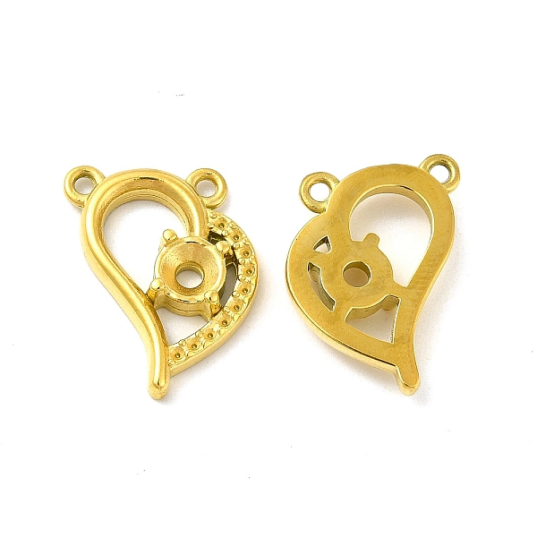 

PandaHall Ion Plating(IP) 304 Stainless Steel Pendant Rhinestone Settings, Heart, Real 14K Gold Plated, Fit For 3mm Rhinestone, 18x14x3.5mm...