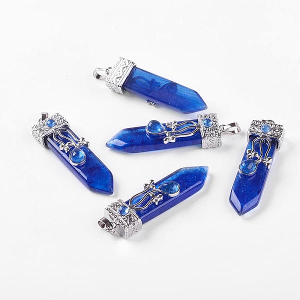 

PandaHall Watermelon Stone Glass Big Pendants, with Alloy Findings, Arrow, Platinum, 56~58x16x10mm, Hole: 5x7mm Watermelon Stone Arrow