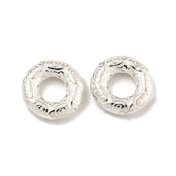 

PandaHall 925 Sterling Silver Beads, Textured Ring, Silver Color Plated, Silver, 5.8x1mm, Hole: 2.5mm, about 45pcs/10g Sterling Silver Ring