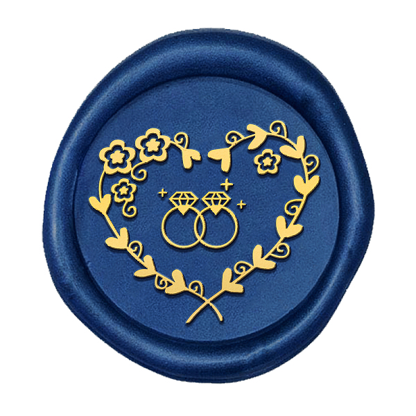 PandaHall SUPERDANT Ring Pattern Wax Seal Stamp Head Removable Brass Head 25mm Vintage Sealing Stamp for Embellishment Packing, letters