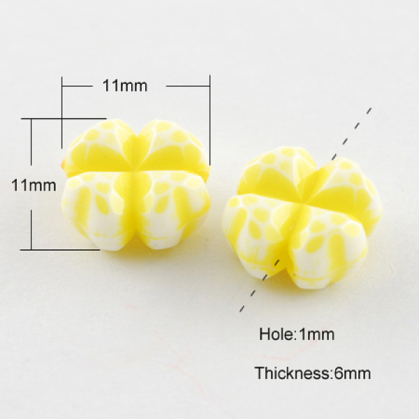 

PandaHall Acrylic Beads, Craft Style, Faceted, Clover, Mixed Color, 11x11x6mm, Hole: 1mm, about 1100pcs/500g Acrylic Clover Multicolor