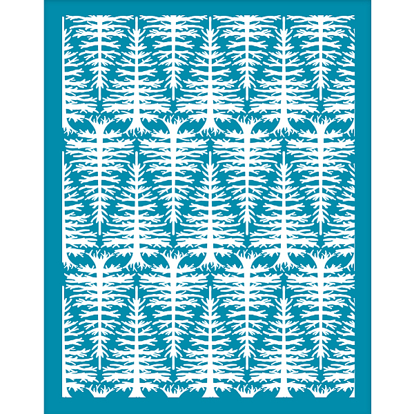 

PandaHall Silk Screen Printing Stencil, for Painting on Wood, DIY Decoration T-Shirt Fabric, Tree Pattern, 100x127mm Nylon Tree Cyan