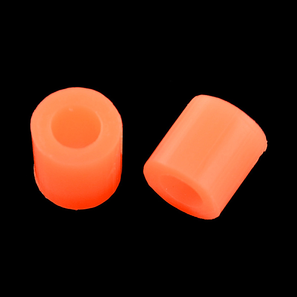

PandaHall Melty Mini Beads Fuse Beads Refills, Tube, Coral, 3~3.3x2.5~2.6mm, about 40000pcs/500g Plastic Tube Red